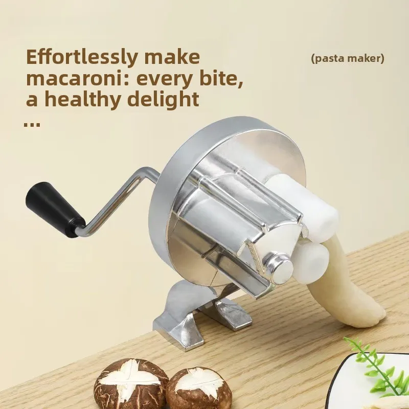 Manual Pasta Maker Machine, Hand Crank Dough Roller Noodle Press Machine for Home Use, Make Spaghetti  Macaroni machine