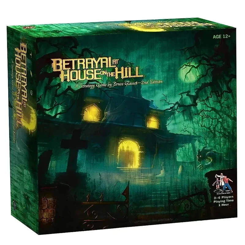 

Настольная игра Betrayal at the Mountain House Deluxe Edition, на тему ужасов, для взрослых