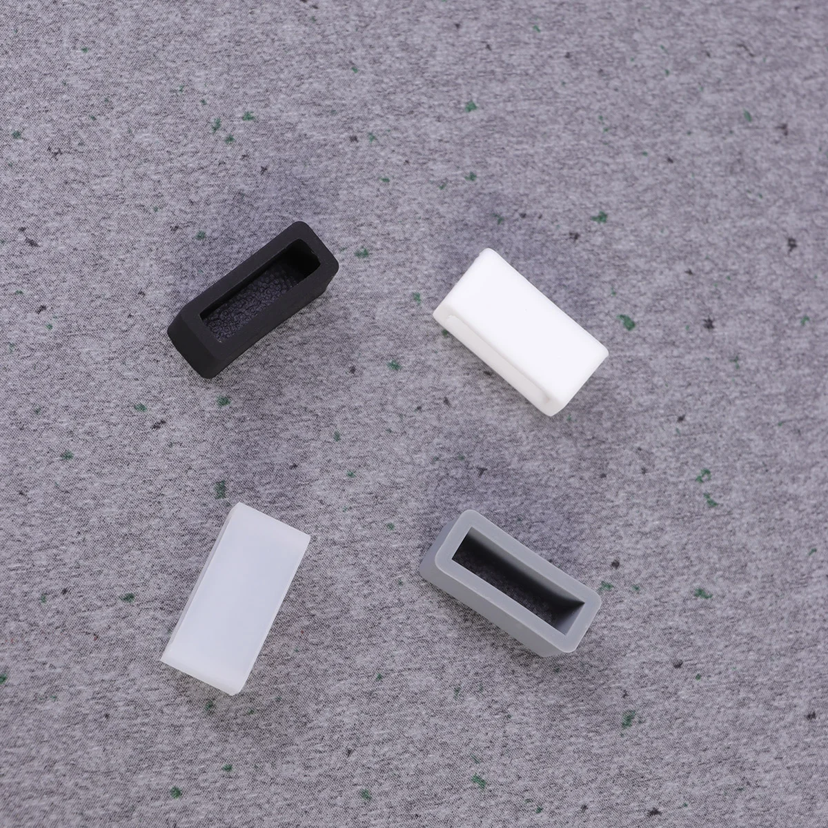 4 Pcs Bright Color Design Silicone Watch Bezel Accessories Strap Glue Gasket Buckle