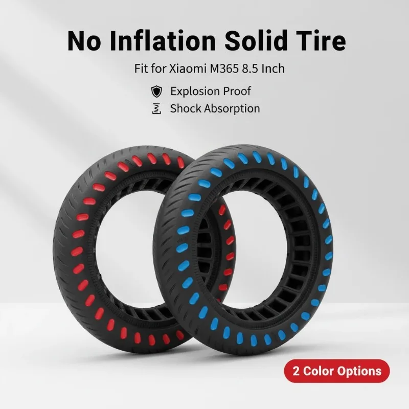 

8.5x2 Solid Honeycomb Explosion-Proof Tire No Inflation Anti-Puncture Wear-Resistant for Xiaomi M365 8.5 Inch E-Scooter