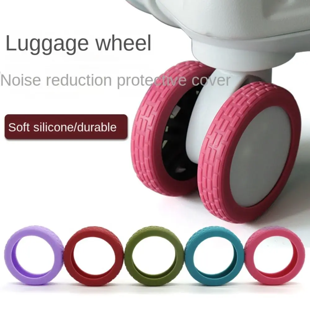 Luggage Caster Shoes Luggage Wheels Protector With Silent Sound Wheel Wear Wheels Cover Silicone Luggage Accessories Trors Cover