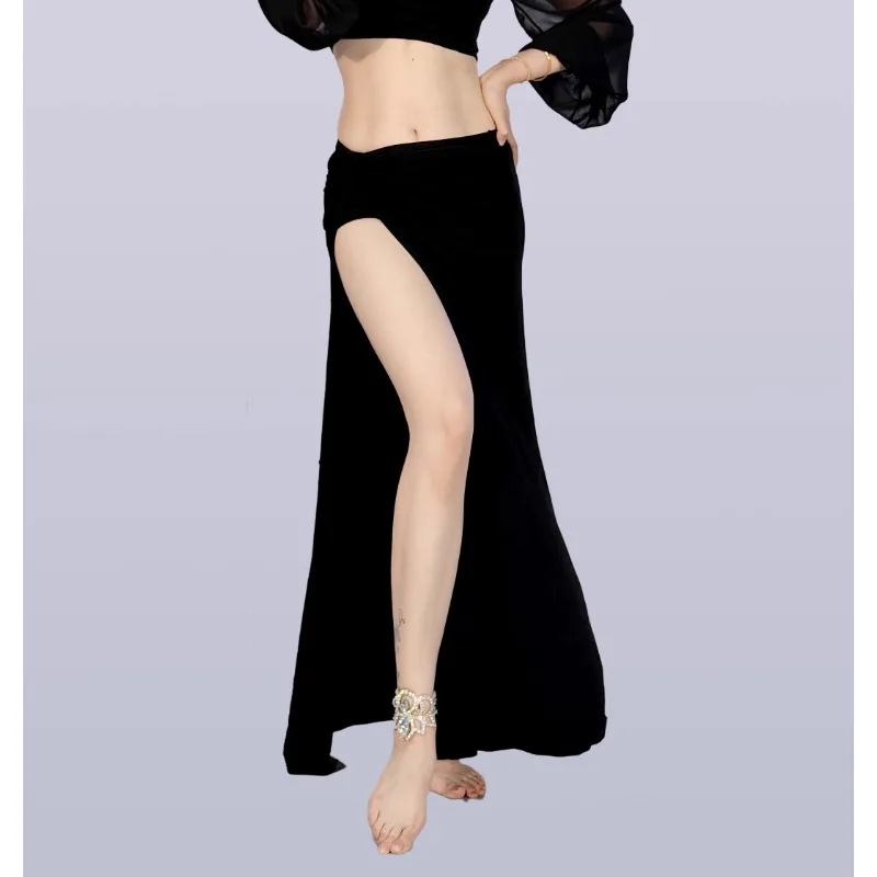 Gonna di danza del ventre Swegal personalizzata Nuovo abbigliamento di danza del ventre Vestito da pratica Gonna intrecciata Abiti indiani modali Abbigliamento da lezione da donna