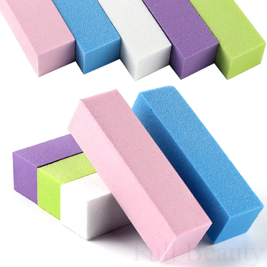 Sanding Nail Buffer Polishing Block Pink White Professional Nail Files Sponge Sandpaper For Manicure Accessories Pedicure Tools