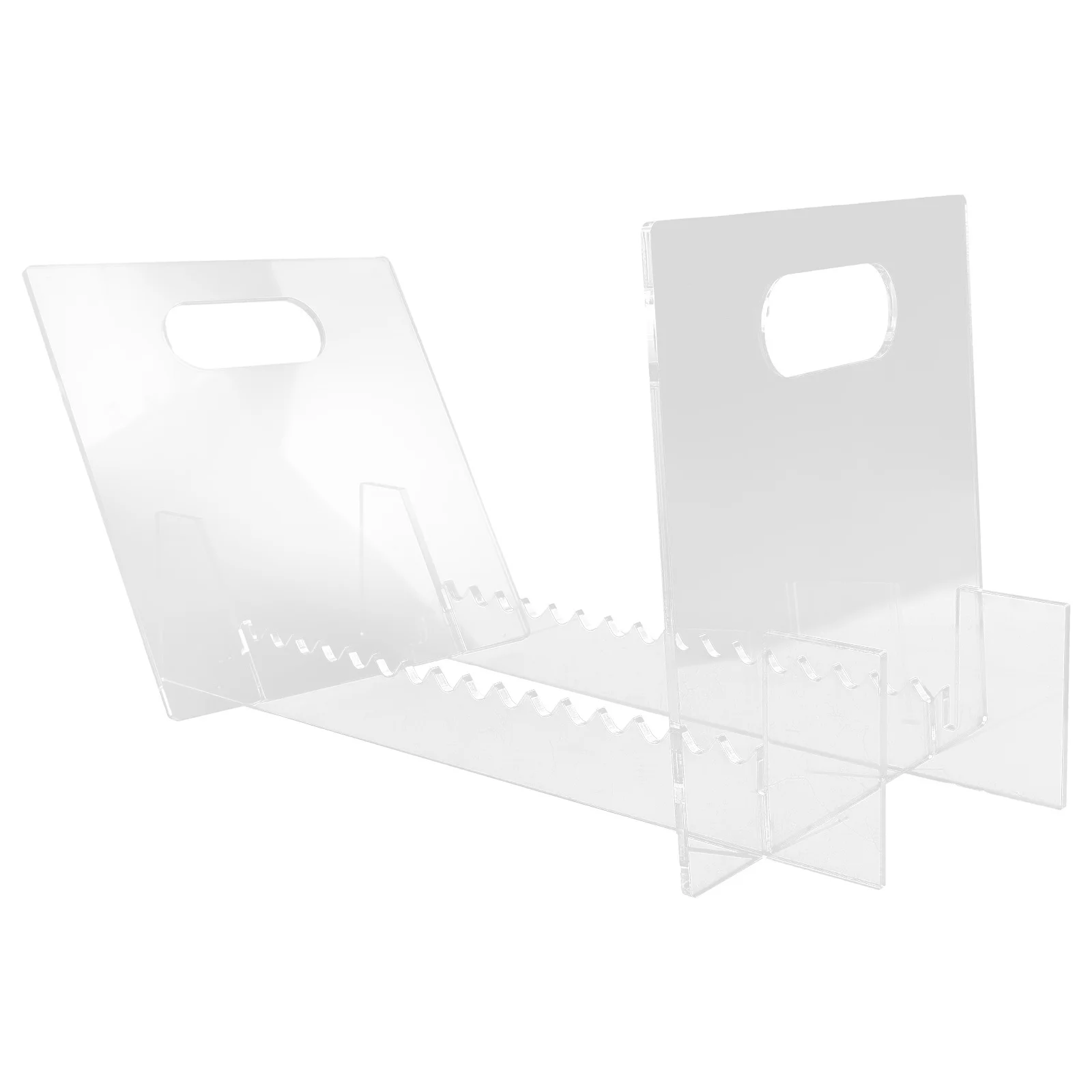 

Clear Acrylic Vinyl Record Stand Detachable Tabletop Holder Organizer for Vinyl Records Cds Photo Albums Books Display