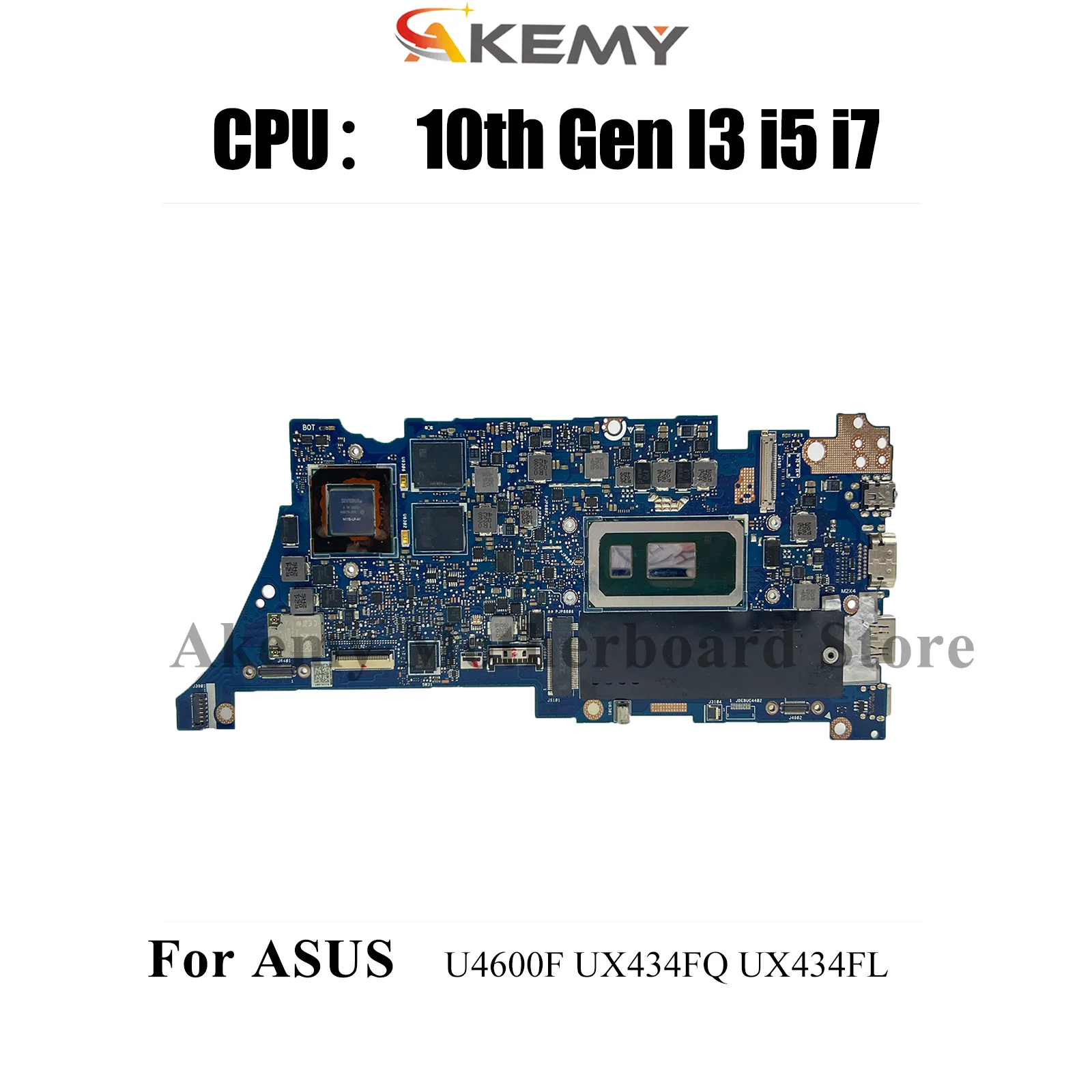 

UX434FQ Laptop Motherboard For ASUS ZenBook U4600F UX434F UX434FL Notebook Mainboard With 10th Gen I3 i5 i7 100% tests OK stk