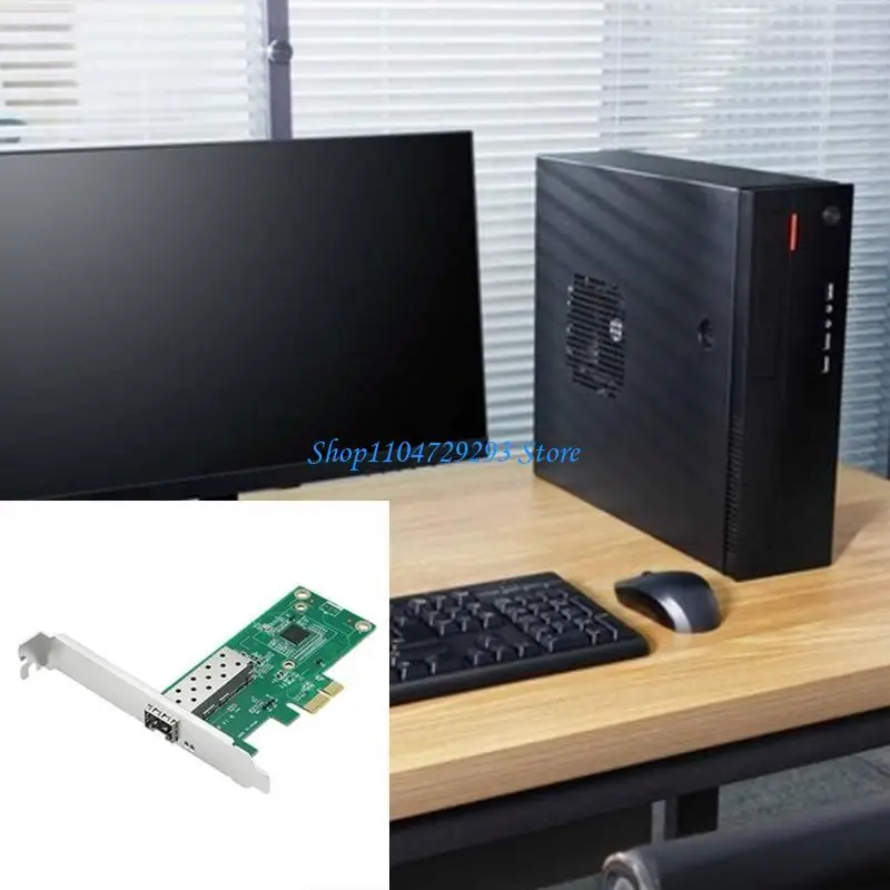 Cartão Y2GD PCIEXPRESS para fibra SFP 10/10/1000Mbps Gigabit Ethernet LAN CHIP