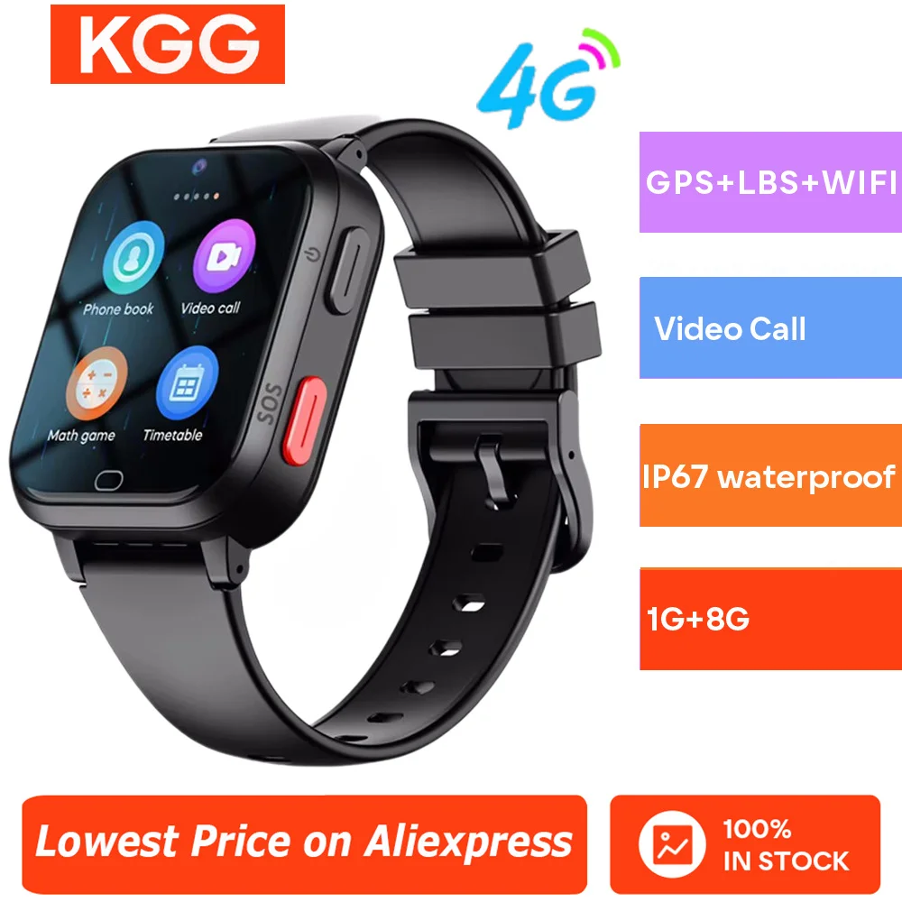 4G bambini Smartwatch videochiamata telefono Android Watch Call Back Monitor con ROM 8GB supporto Download APP bambini GPS Smart Watch