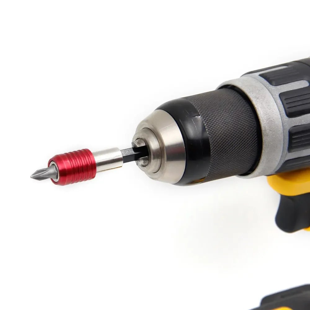 

Drill Bit Extension, Quick Release Magnetic Drill Bit Holder Tool Kit with Hex Shank Compatible Suitable Self 3/4 Sizes Optio