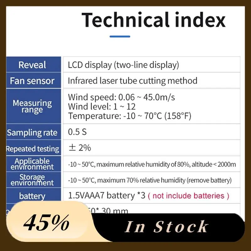 

2025 Trends8606 Wind Meter Tester Air Indoor Outdoor Wind Speed Temperature Volume Sensing High Precision