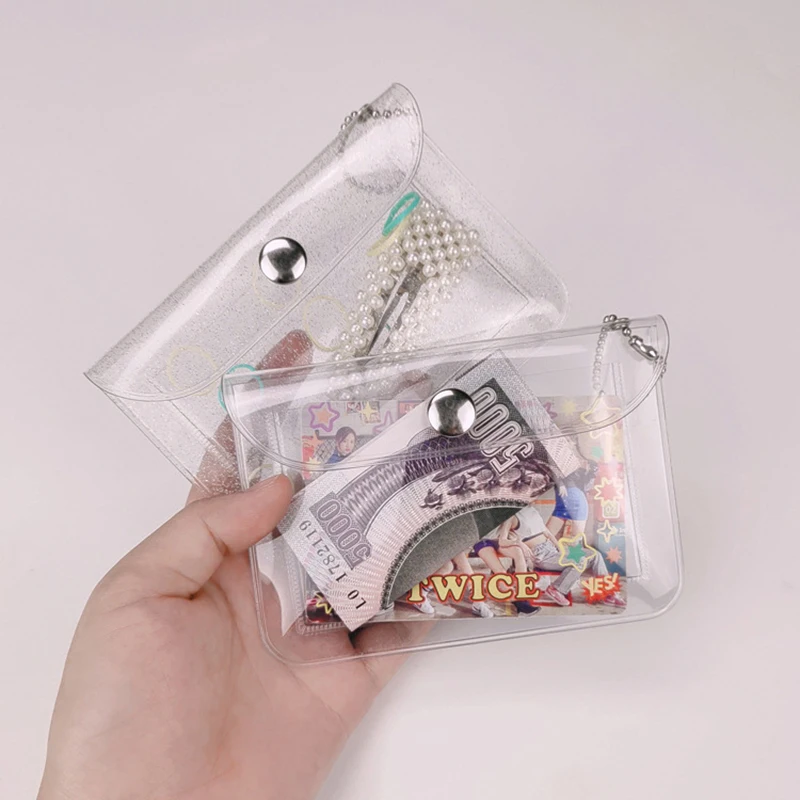 Fashion Transparent Waterproof Card Case Men Women Business Credit ID Card Holder Mini Wallet Coin Purse Bag Pouch