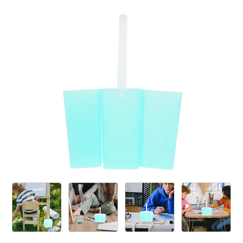 

2pcs Washable Brush Cleaner Bucket Detachable Paint Brush Holder For Acrylic Watercolor Large Capacity Painting Supplies Art