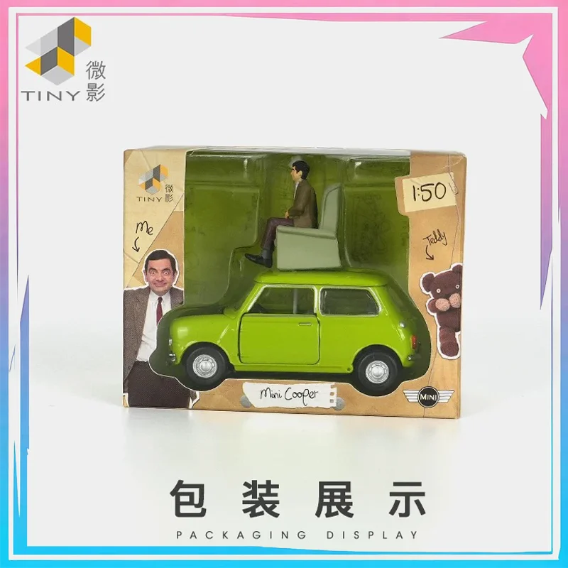 

Tiny1:50 Mr. Bean MiniCooper Doll Car BMW Alloy Die Casting Car Model Collection Gift