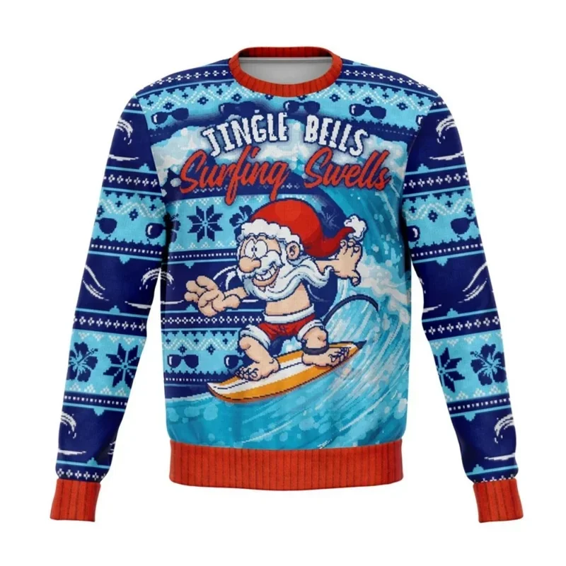 2026 Casual Ugly Sweater Party Christmas Gift Funny Santa Claus Graphic Pullover Men's 3D Printed Sweatshirts New Autumn Hoodies