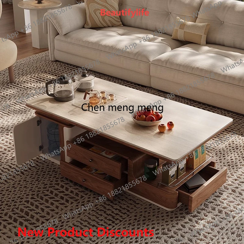 Nordic Minimalist Coffee Table Storage Clear Designer Simple Coffee Table Aesthetic Mechanism  Lounge Suite Furniture