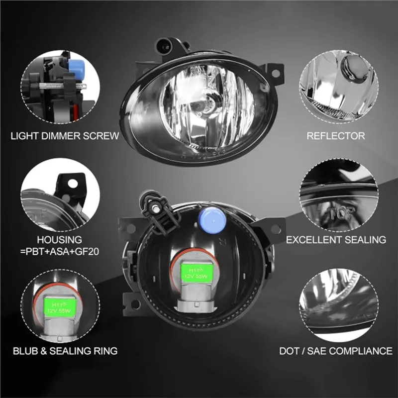 Unique Bumper Fog Light Replacement Set For Mercedes-Benz W907 W910 2019-2023 Models-MB2592127 MB2593127 9109062500 9109062600