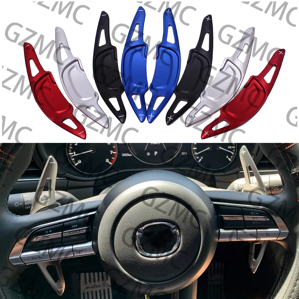 

1Pair Aluminum Alloy Paddle Extension Car Steering Wheel Gear Shift Paddle Shifter For Mazda 3 Mazada3 CX30 2020 2021 2022