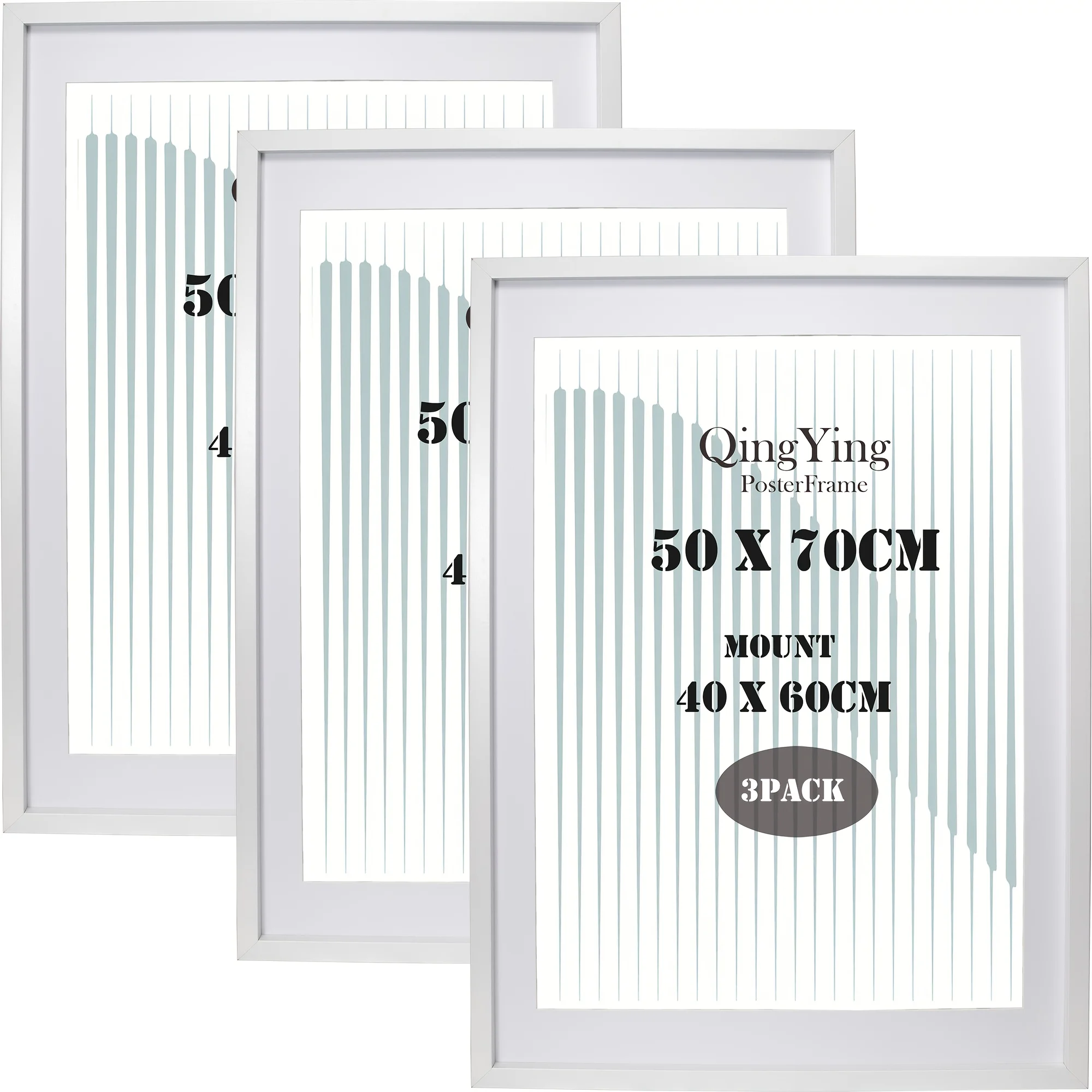 Wooden Effect Gallery Poster Frame Set of Three