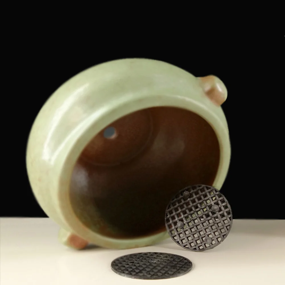 

40pc Leakproof Flowerpot Hole Pads Round Mesh For Drainage Durable Hard Polyethylene Garden Pot Bottom Grid Flowerpot Hole Mesh