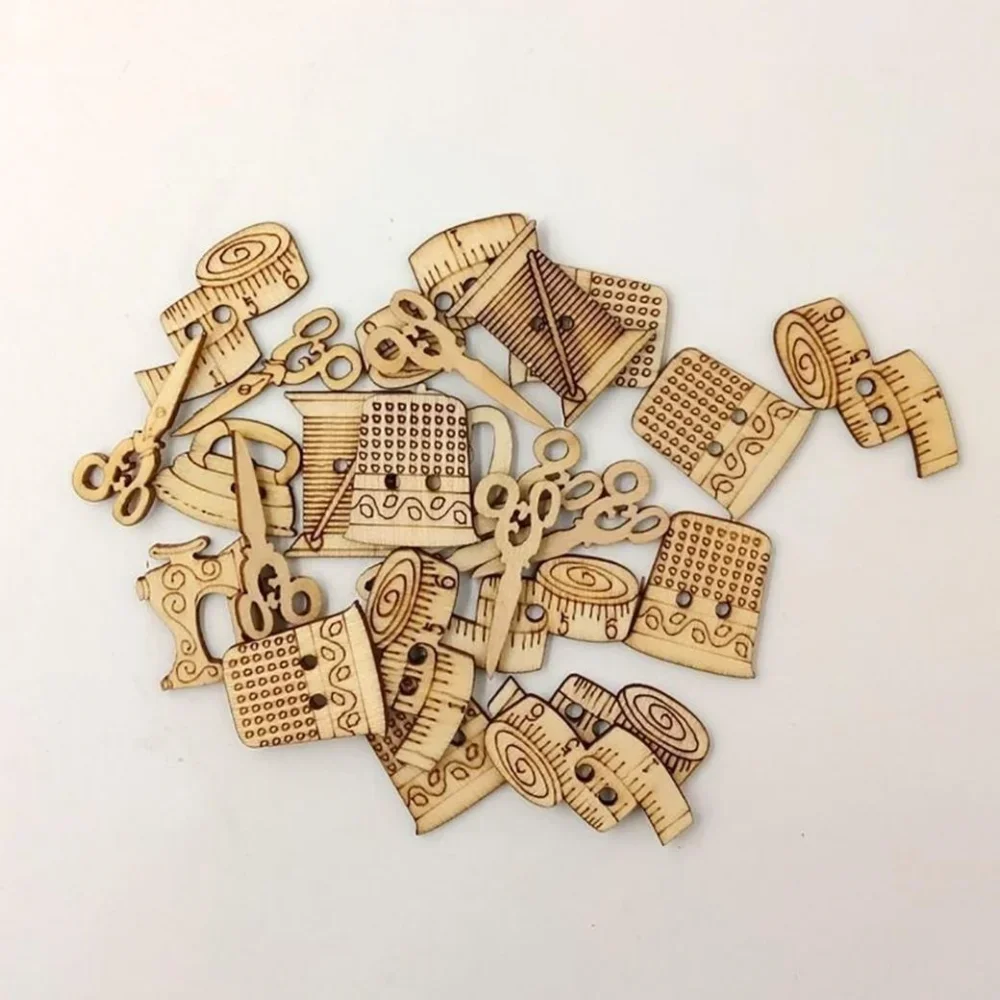 50Pcs New Laser Engraving Wood Chips （Random Shape）