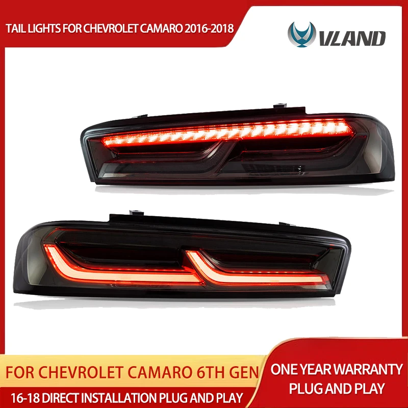 

Задние светодиодные фонари Vland для Chevrolet Camaro 6-го поколения (2016-2018) с последовательным сигналом поворота (подключение для американских моделей)