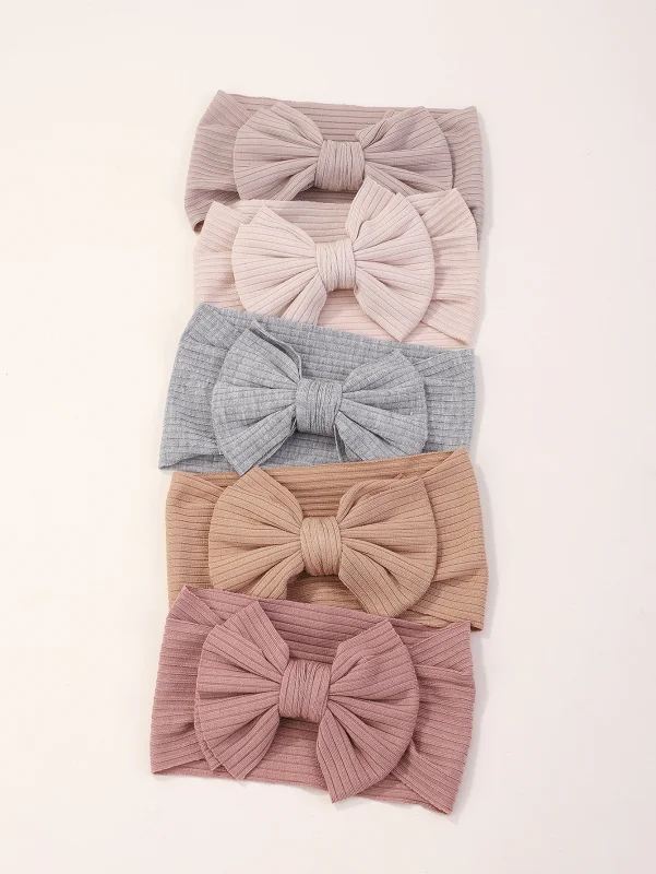 5 teile/satz 0-3Y Stirnbänder Chiffon Blume Weiche Stretch Haarband Handmade für Baby Neugeborene Kopf Krawatte Kleinkinder Babe Haar Zubehör