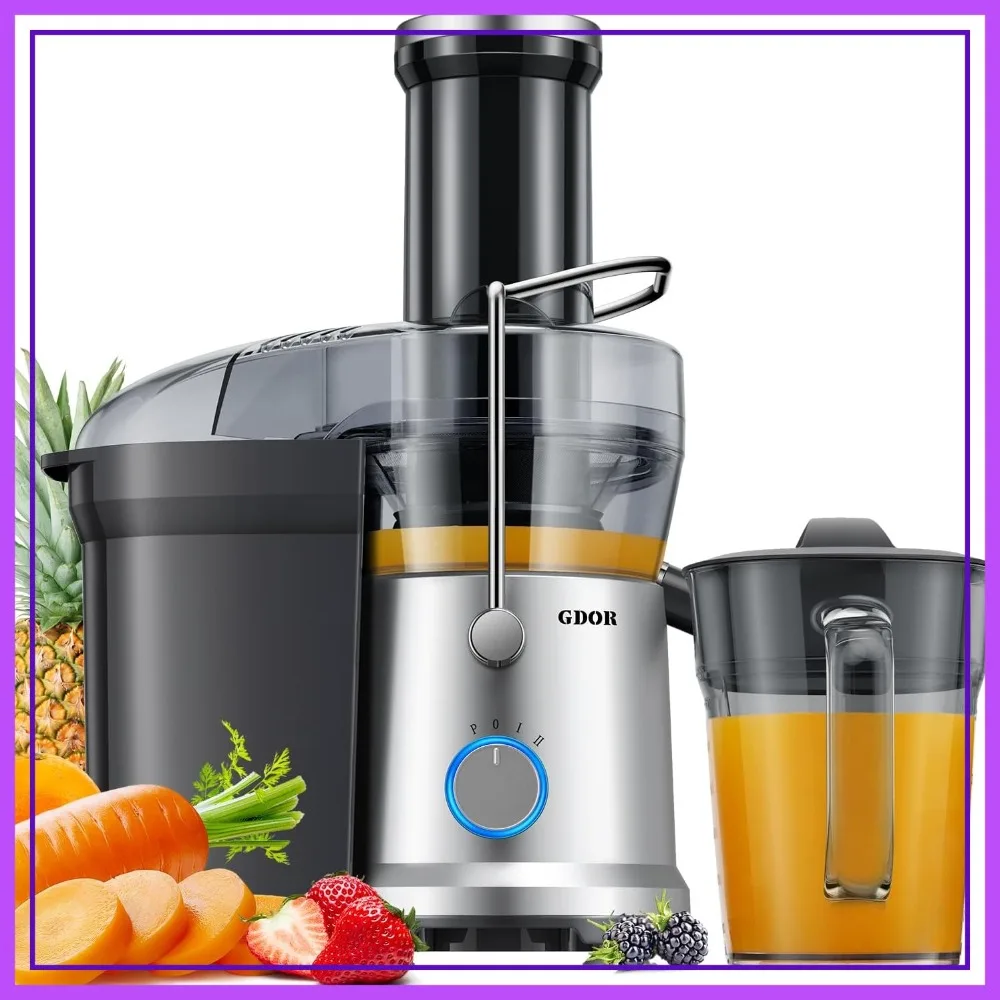 

1200W Juicer Machine with 3.2" Feed Chute, 45oz Jug, Centrifugal Extractor, Dual Speeds, BPA-Free, Silver