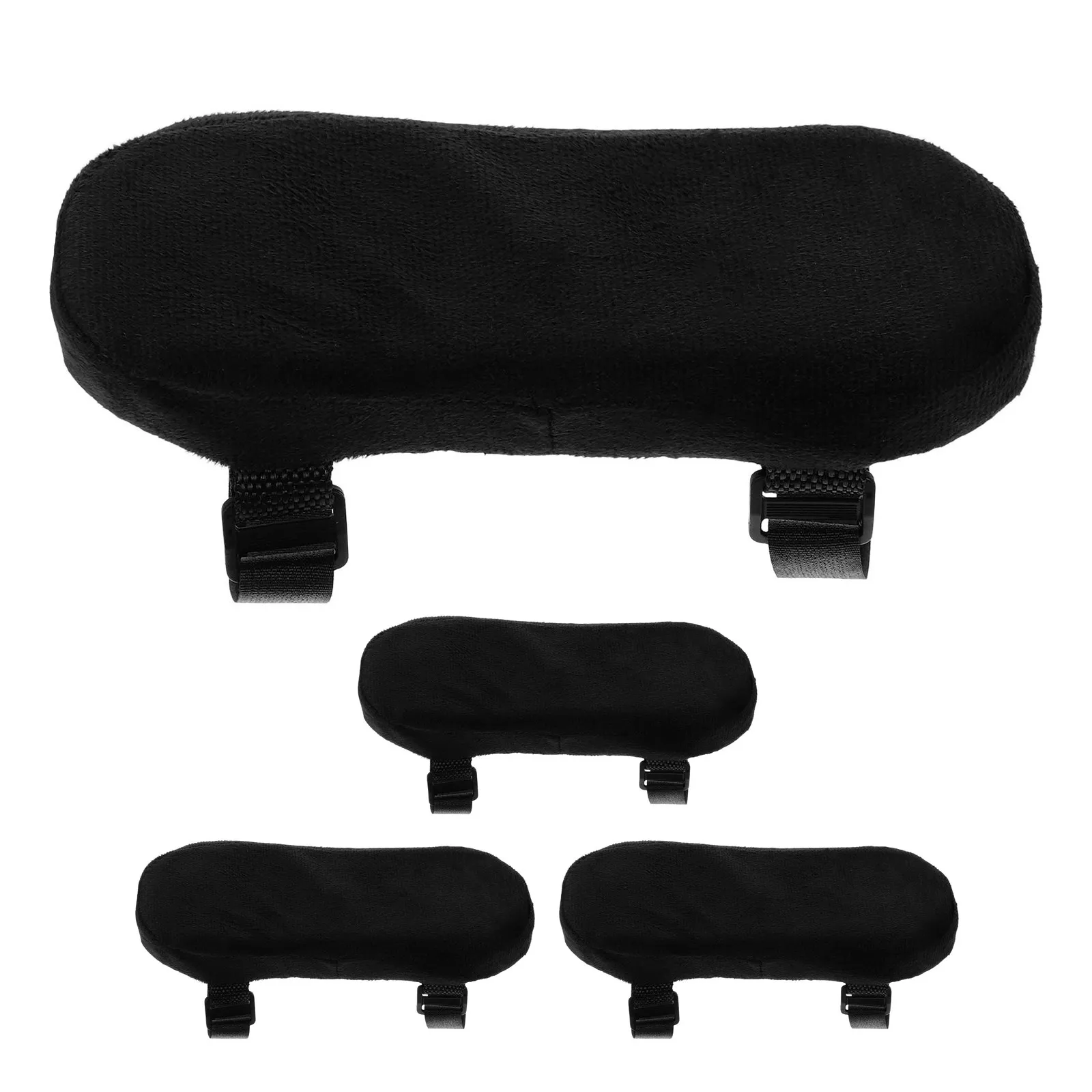 4Pcs Adjustable Armrest Pads for Office Chair Ergonomic Arm Cushion Washable Removable Cover Non-Slip Bottom Thick Cotton Fill