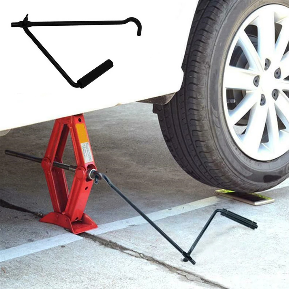 

2Pcs Jack Rocker Folding Handle Scissor Portable Car Jack Tools For Car] Automotive Tire Change Durable Steel Shaft