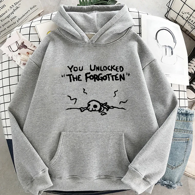 The Binding of Isaac YONUNLOCKED THE FORGOTTEN Hoodies Women Sweatshirt Letter Print Women Hoodies Harajuku Streetwear Clothes