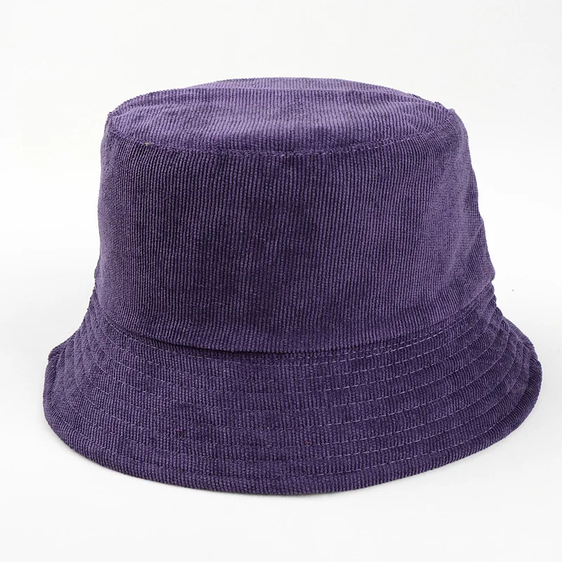 Personalisierter bedruckter Corduroy-Bucket-Hut mit Logo, Unisex, schlichte, einfarbige Kappen, Hip-Hop-Gorros, Panama-Hut für Herren und Damen, Strand- und Angelhut – Detail 8