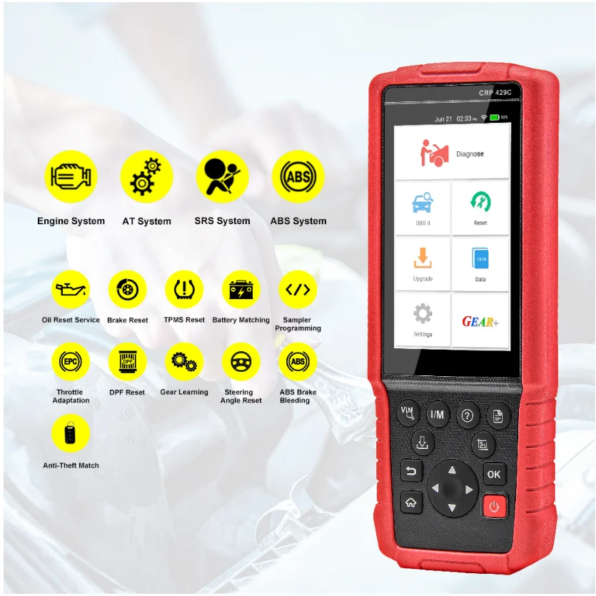 CRP429 Updated CRP429C OBD2 Code Reader Support All System +11 Service Auto diagnostic tool