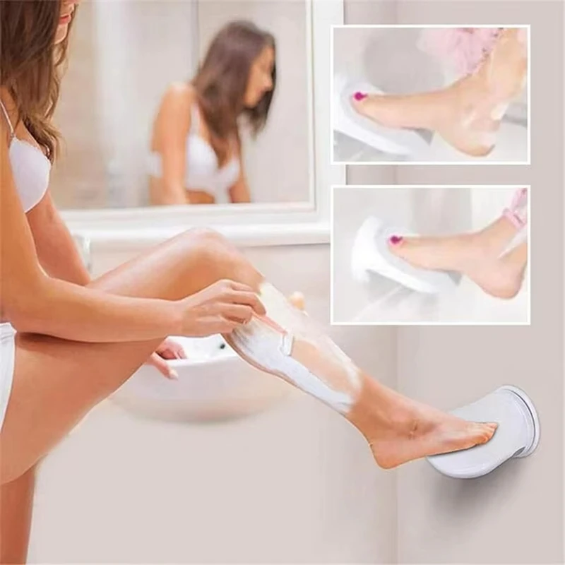 TKOH-soporte para ducha con ventosa, sin perforaciones, ventosa, antideslizante, para lavado de pies, soportes para pedales de zapatos para Baño