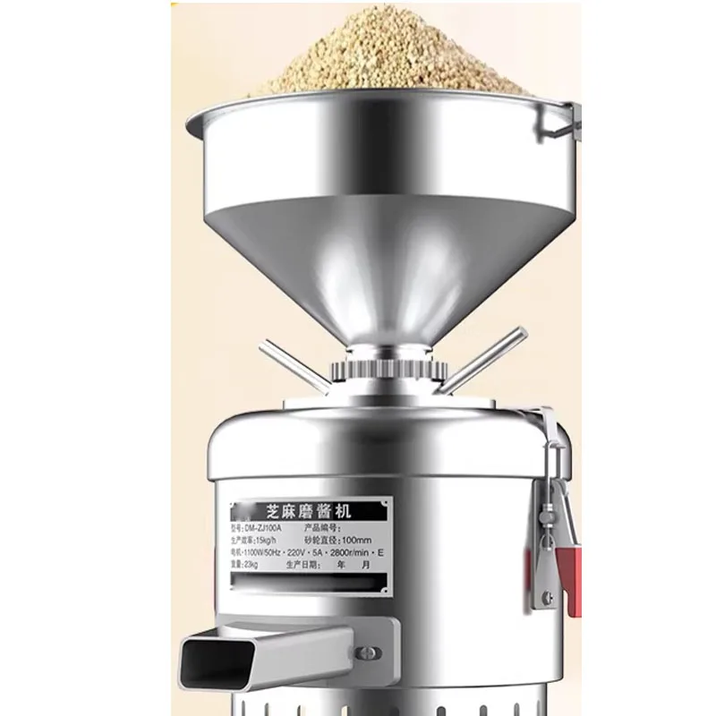 220/110v Electric Sesame Grinding Machine Commercial 1100W Multifunctional Nut Paste Grinder Peanut Butter Making Processor