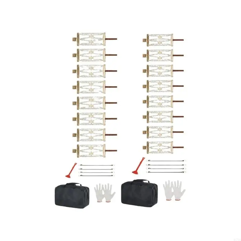 8-Chain Tire Set for Snow-Covered Streets and Muddy Dirt Terrain D7YA