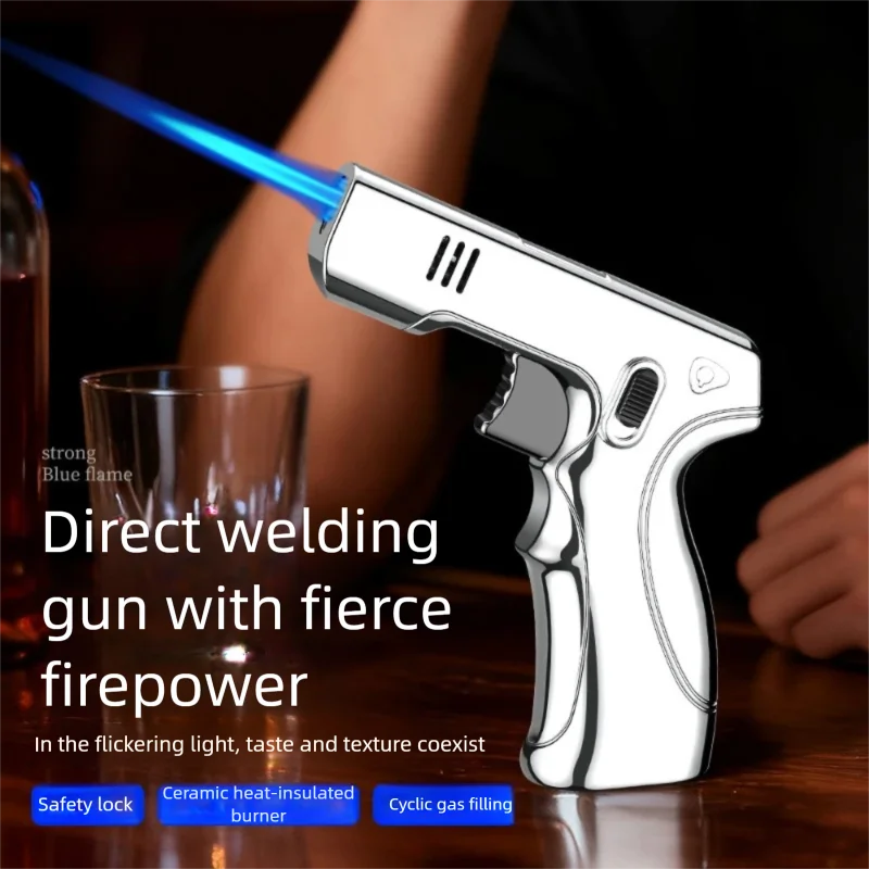 Creative multifunctional flamethrower, popular internet celebrity, windproof direct injection large spray gun, gas pistol