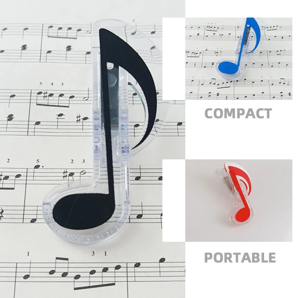 Sheet Music Clips 10 Pack Colorful Portable ABS Metal Page Holders for Books and Music Stands