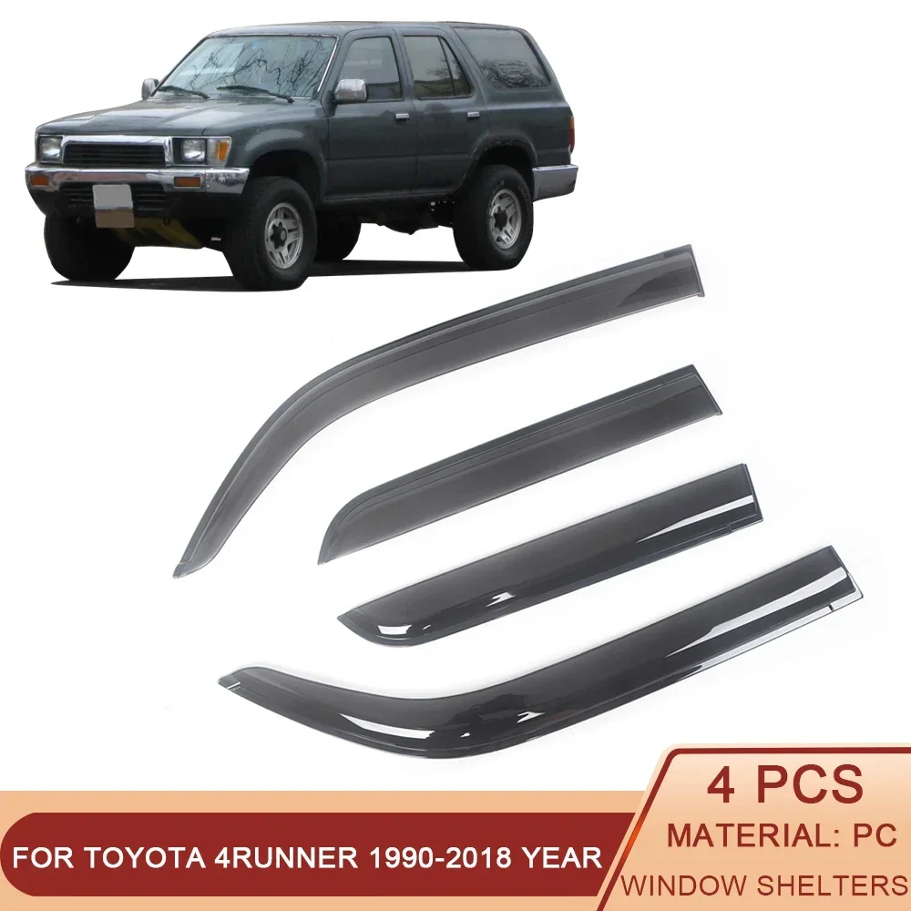 

For Toyota 4Runner N120 N130 N180 N210 N280 Side Window Wind Deflectors Visors Black Rain Guard Door Visor Vent Shade Ventvisor