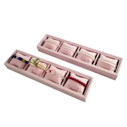 High Quality Pink Swan Head 4 Grid Pillow Tray Watch Bracelet Display Tray Jewelry Display Box Bracelet Chain Storage Display