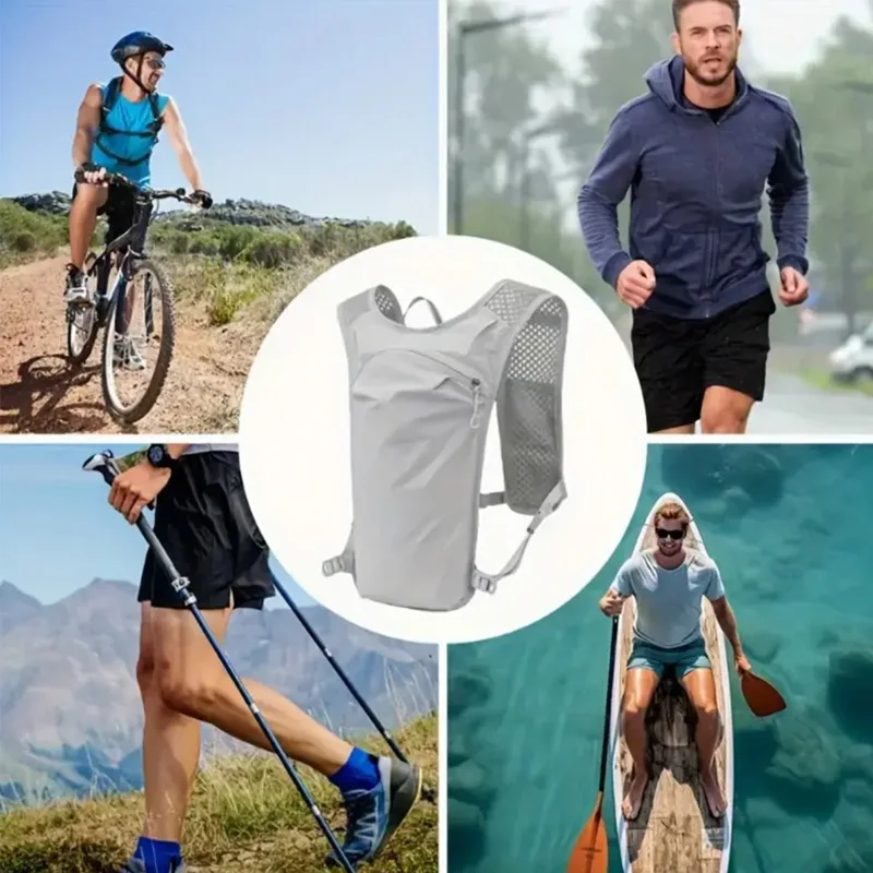 

Men's Chest Bag Hiking Running Riding Shoulder Breathable Bike Off-Road Marathon Water Bag Backpack Sports Vest Bag