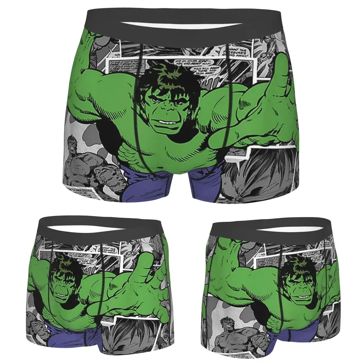 

Boxer Underpants Shorts Hulk Incredible Dad Panties Men Soft Underwear for Homme Man Boyfriend Gift