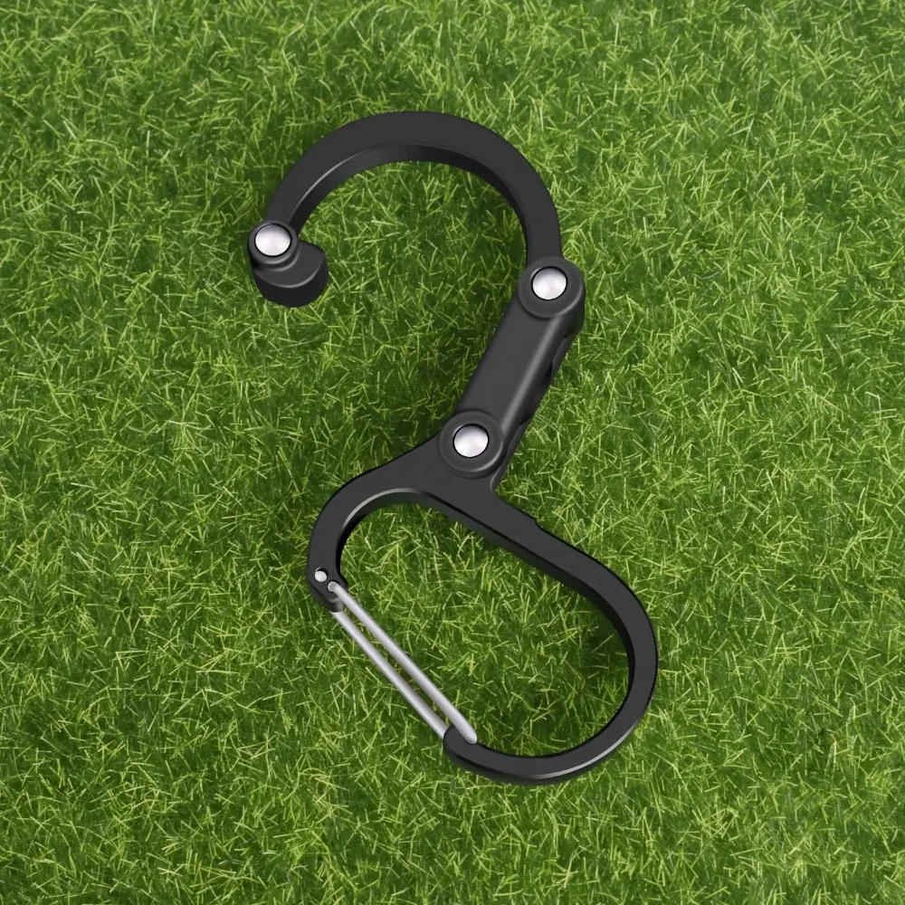 

Camping Hybrid Gear Clip Carabiner Rotating Hook Clip Non-Locking Strong Clips for Fishing Hiking Travel Backpack Carabiner Clip
