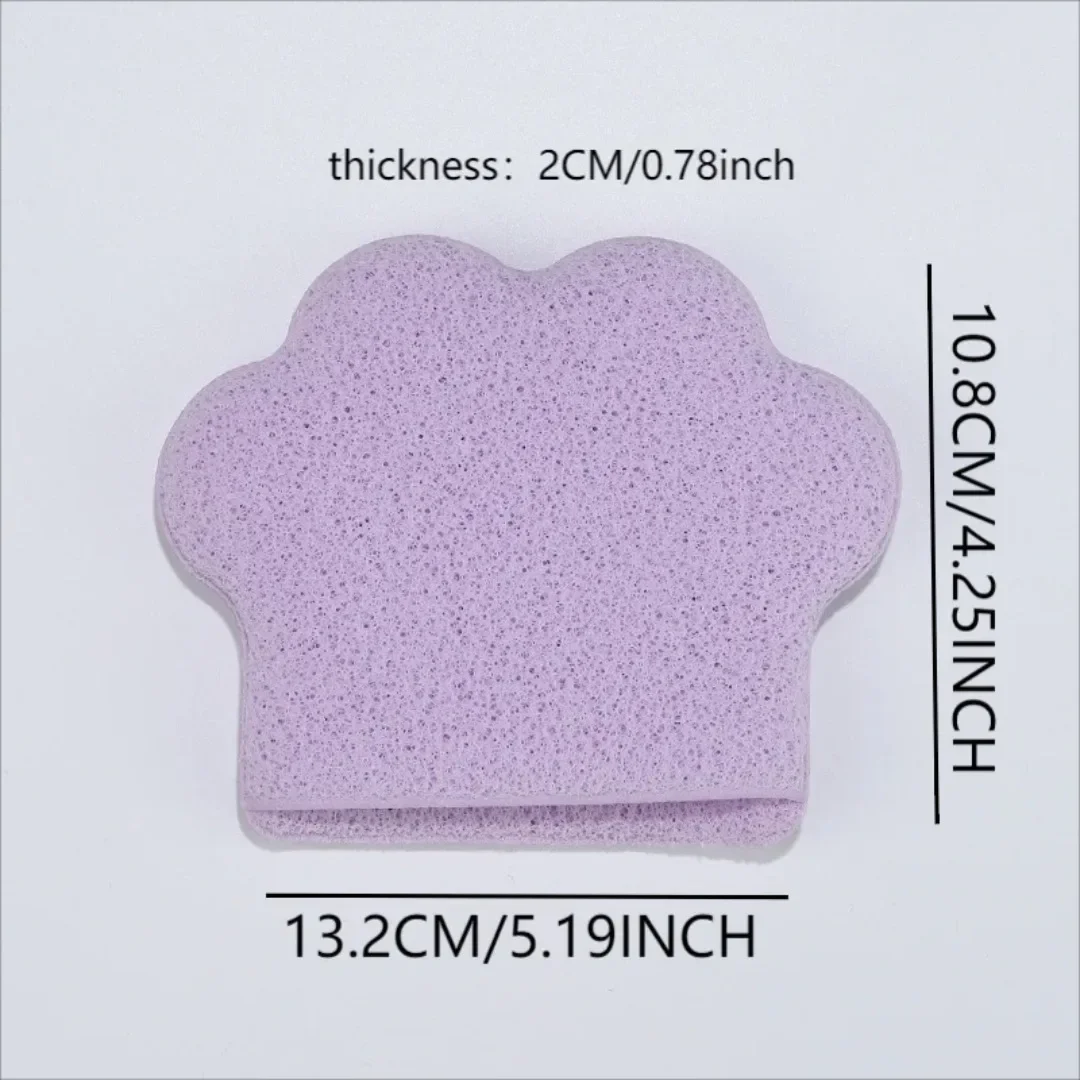 Esponja Facial de pata de gato, almohadillas de limpieza Facial, guante reutilizable, esponja de baño, almohadillas exfoliantes de burbujas, herramientas de maquillaje de limpieza profunda, 1 ud.