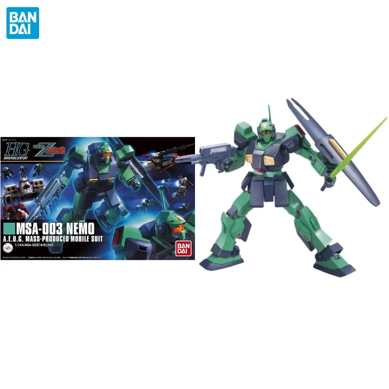 Bandai Original Gundam Model Kit Anime HGUC 1/144 MSA-003 Nemo Action Figure Assemble Collection Toys for Children