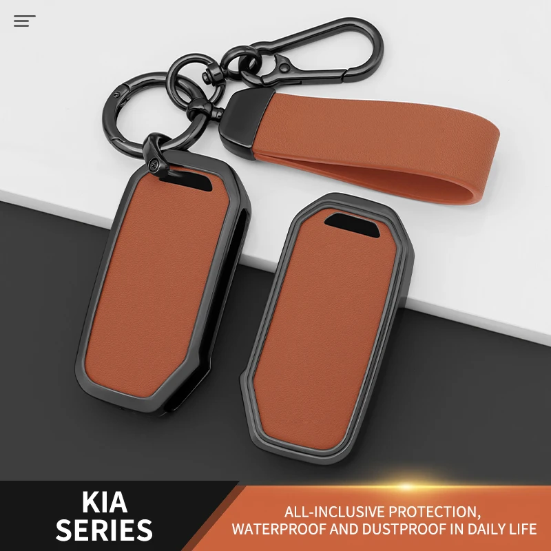 For Kia K3 K5 Soul Sportage NiroTelluride Carnival Sorento Cerat Seltos Sonet Ceed Xceed Proceed Metal Car Key Protective Case