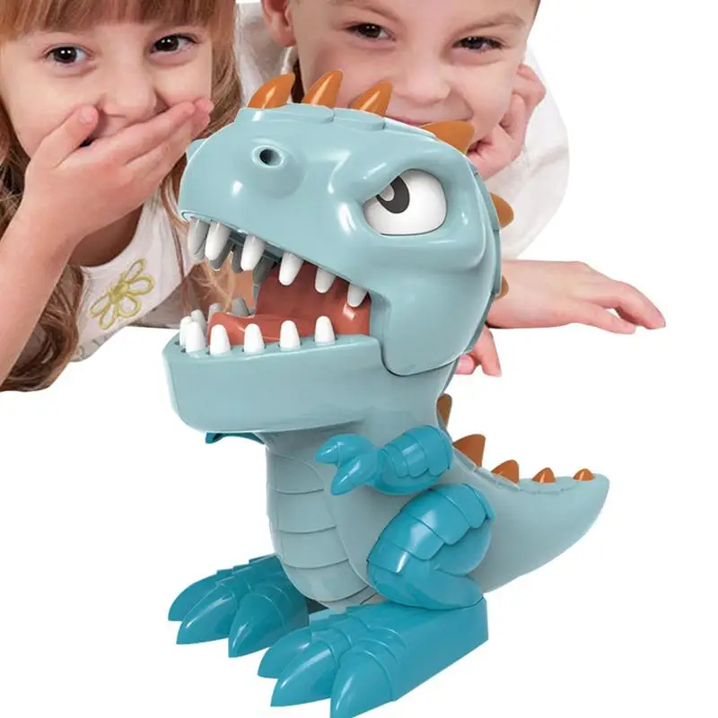 Dinosaur Teeth Toys Cartoon Tabletop Board Tricky Game Push Tooth Down Game Cute Dentist Biting Finger Games With Sound And