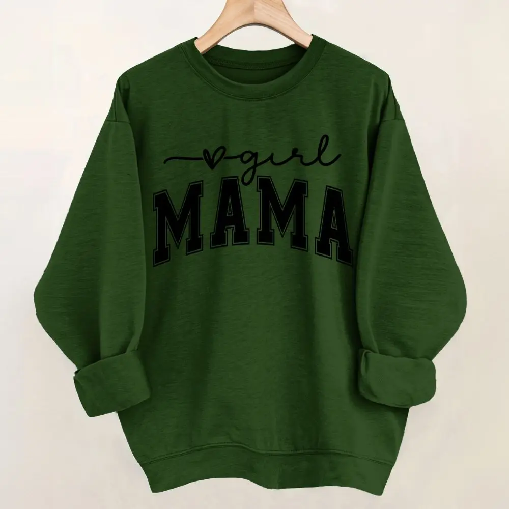 Multi-colour  Mom & Girl Letter Graphic Print Women\'s Sweatshirts & Hoodies Oversized Women Clothing Casual Top Fashion 2024