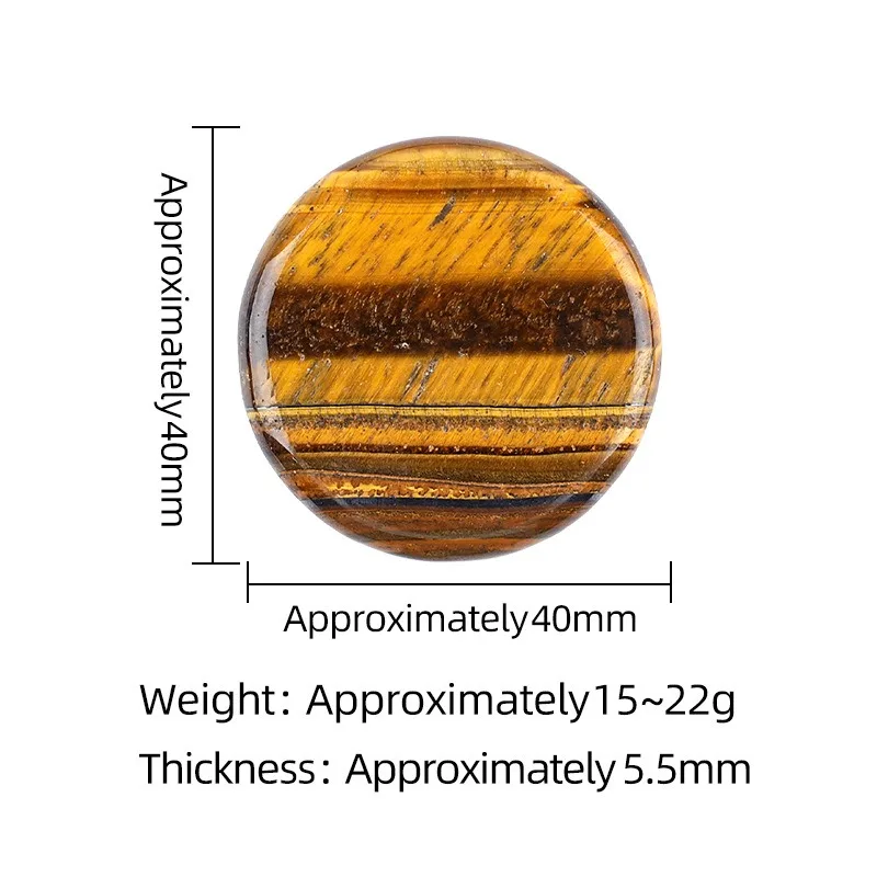 40mm Rotundity Worry Stone Natural Amethyst Quartz Healing Crystal Massage Palm Gemstone Reiki Meditation Home Energy Gift