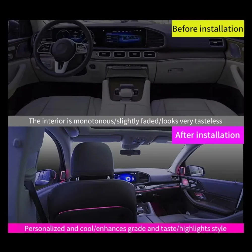 for Mercedes Benz GLE/GLS-class W167 Horn Audio Trim Glow CoverX167 Car Door Midrange Speaker Cover With Ambient Lights