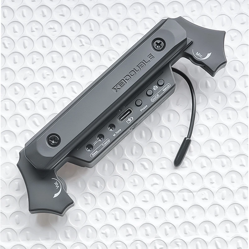DOUBLE X2 Wireless Soundhole Pickup with Receiver Microphone 50M Transmission for 80-120mm Sound-hole Acoustic Guitar Pickups