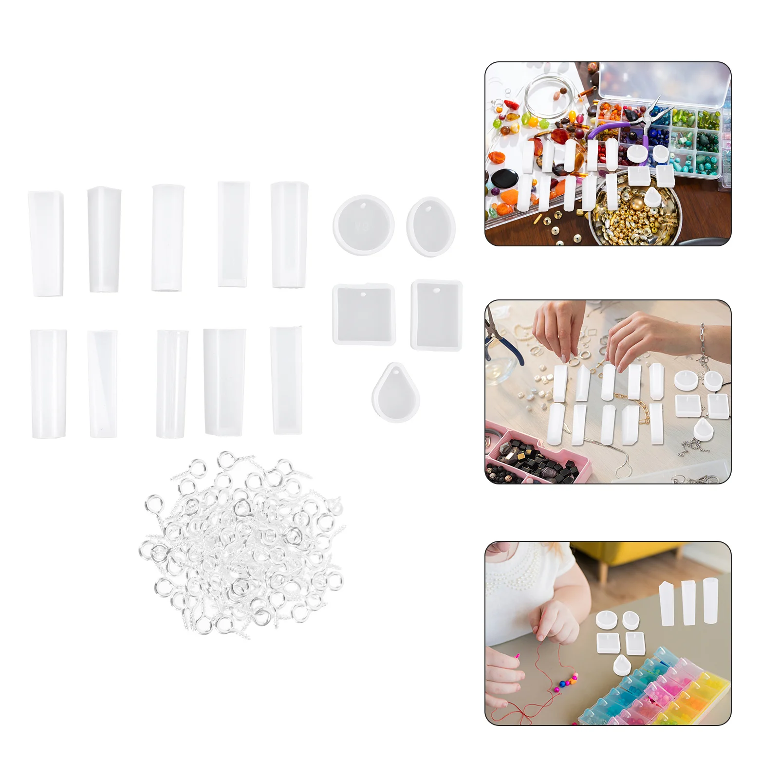 

1Set Silicone Pendant Mold Creative DIY Jewelry Making Mold Flexible Resin Molds Jewelry Supplies Handmade Accessories